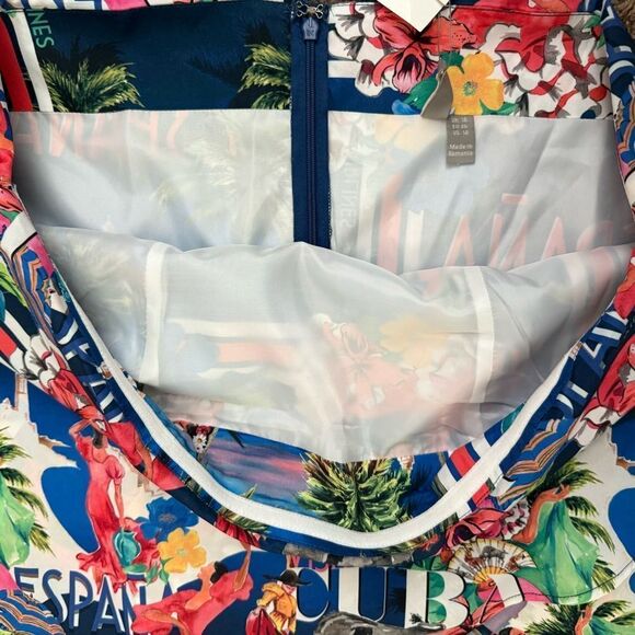 Vibrant Multicolor Wide Leg Jumpsuit - ASOS Tropical Print (UK 16, EU 46, US 14) - Picture 7 of 15